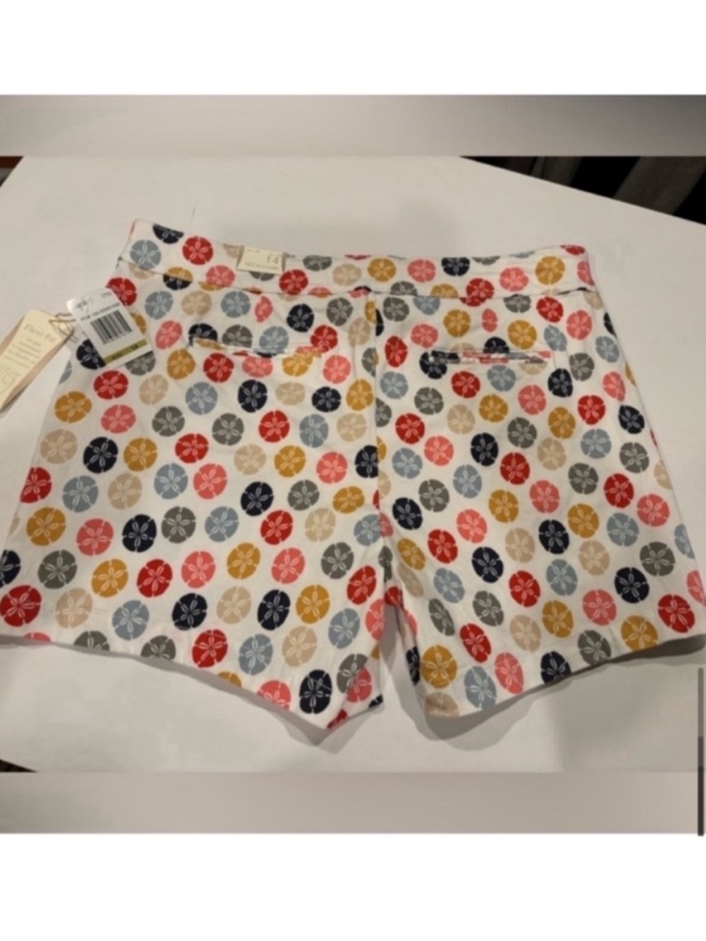 reCreation NEW Sand Dollar Print Multicolor Shorts Womens 14 Beach Summer Vacay - Picture 2 of 14